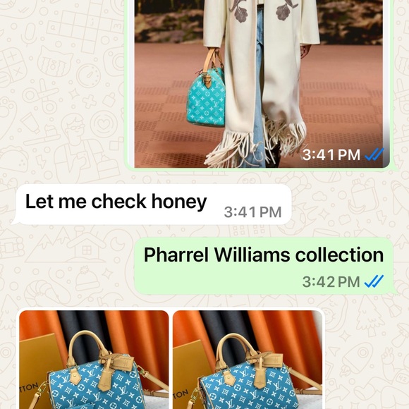 COPY - Louis Vuitton Blue Satchel - Picture 8 of 10